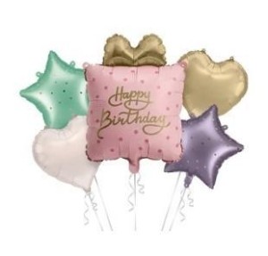 BALONY FOLIOWE PREZENT HAPPY BIRTHDAY 5SZT