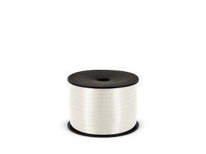 WSTĄŻKA PLASTIKOWA MATOWA BIAŁA 5MM/90M