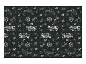 OBRUS PAPIEROWY HARRY POTTER CZARNY 180X120CM