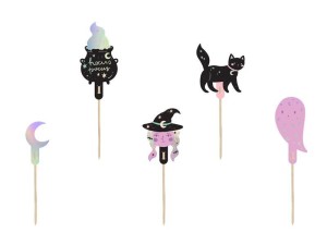 DEKORACJE DO MUFFINEK HALLOWEEN 14CM 6SZT