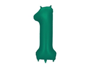 BALON FOLIOWY CYFRA 1 86CM BUTELKOWA ZIELEŃ