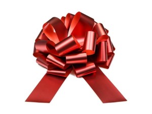KOKARDA DEKORACYJNA DIY CZERWONY 30CM, PARTYDECO