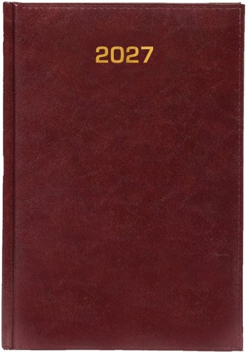 Kalendarz 2027 dzienny A5 Baladek Bordo