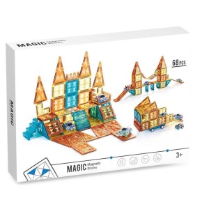 KLOCKI MAGNETYCZNE 3D KONSTRUKCYJNE 68EL, GK-TRADE