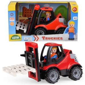 WÓZEK WIDŁOWY TRUCKIES Z PALETĄ I FIGURKĄ 22CM