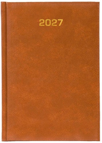Kalendarz 2027 dzienny B6 Baladek Brąz