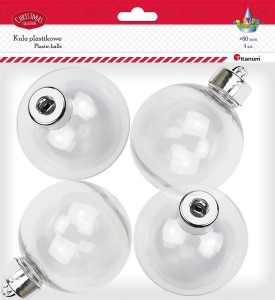 BOMBKI PLASTIKOWE KULE 8CM 4SZT