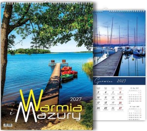 KALENDARZ 2027 WIELOPLANSZOWY WARMIA I MAZURY